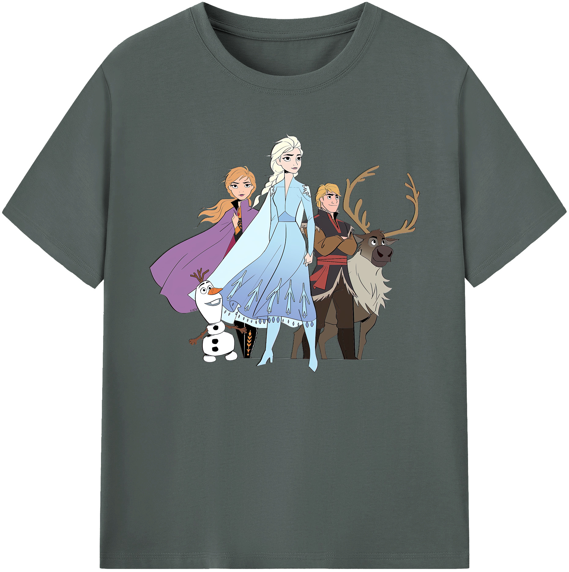 （画像用） アナと雪の女王 アンナ エルサ Frozen Anna Elsa 綿100％ メンズ半袖Tシャツ｜肌触りやわらか＆通気性